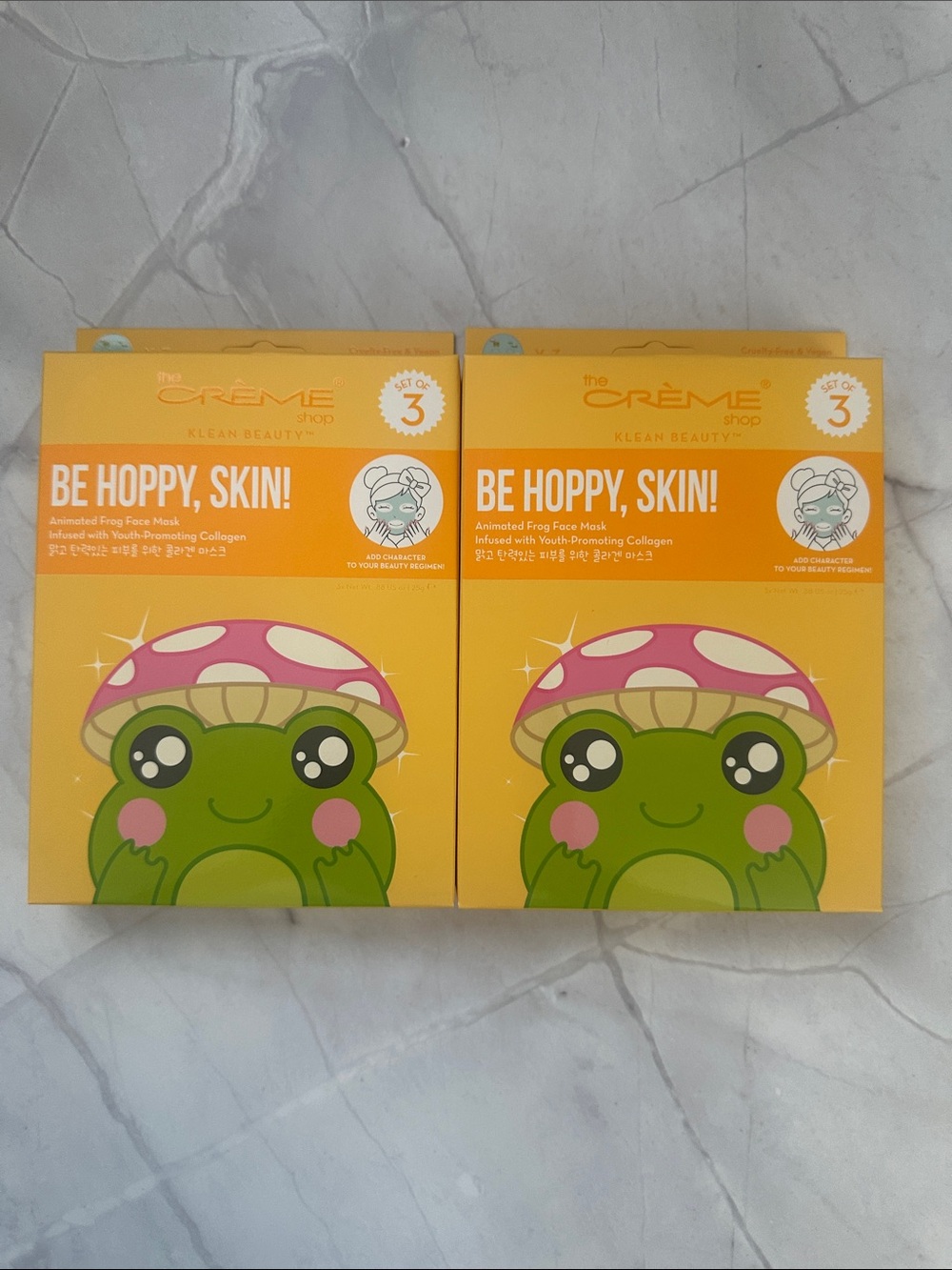 The Crème Shop Be Hoppy, Skin! Frog Face Mask (2 boxes)
